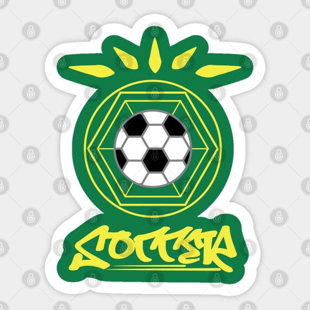 Soccer - Football In Unity Yellow Sticker by ulunkz